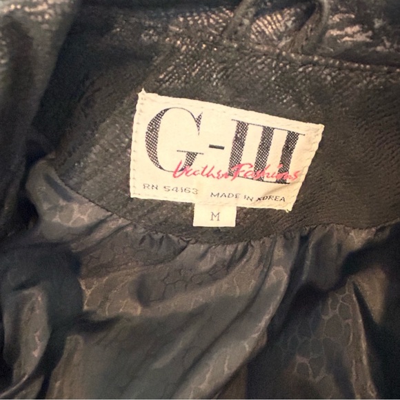 Vintage 80s Black Leather Jacket ASO Kelly Lebroc Vamp Metal Hair Band - Picture 8 of 12